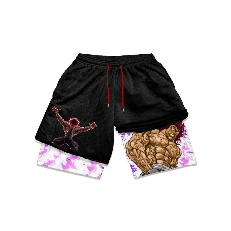 Baki Hanma Dual Layer Gym Shorts