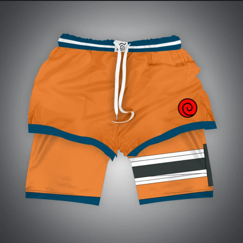Naruto Double Layer Gym Shorts