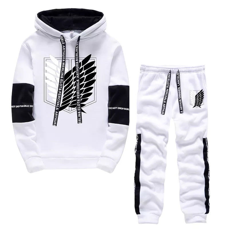 Attack On Titan Scouts Black & White Track Suit Set